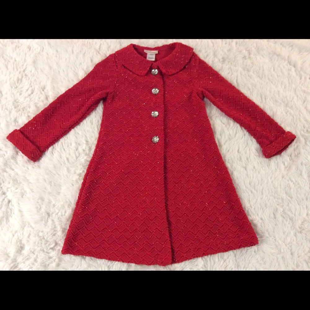 Sweet Heart Rose Red Sparkling Fit & Flare Jacket